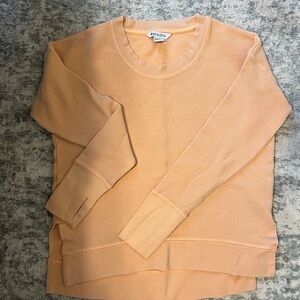 Athleta Peach Waffle-Knit Sweater